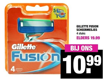 Aanbiedingen Gillette fusion scheermesjes - Gillette - Geldig van 24/02/2020 tot 08/03/2020 bij Big Bazar