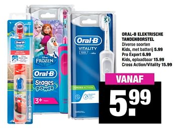 Aanbiedingen Oral-b elektrische tandenborstel - Oral-B - Geldig van 24/02/2020 tot 08/03/2020 bij Big Bazar