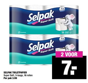 Aanbiedingen Selpak toiletpapier - Huismerk - Big Bazar - Geldig van 24/02/2020 tot 08/03/2020 bij Big Bazar