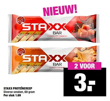 Aanbiedingen Staxx proteïnereep - Huismerk - Big Bazar - Geldig van 24/02/2020 tot 08/03/2020 bij Big Bazar
