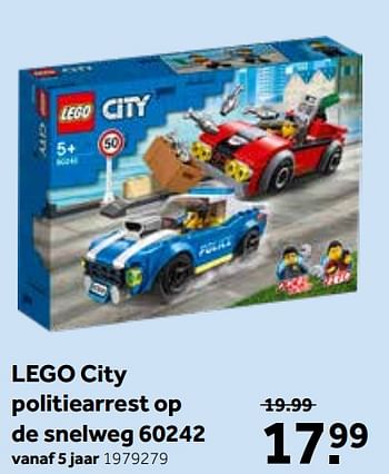 Aanbiedingen Lego city politiearrest op de snelweg 60242 - Lego - Geldig van 02/03/2020 tot 15/03/2020 bij Intertoys