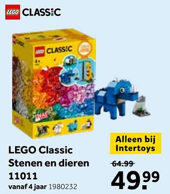 Aanbiedingen Lego classic stenen en dieren 11011 - Lego - Geldig van 02/03/2020 tot 15/03/2020 bij Intertoys