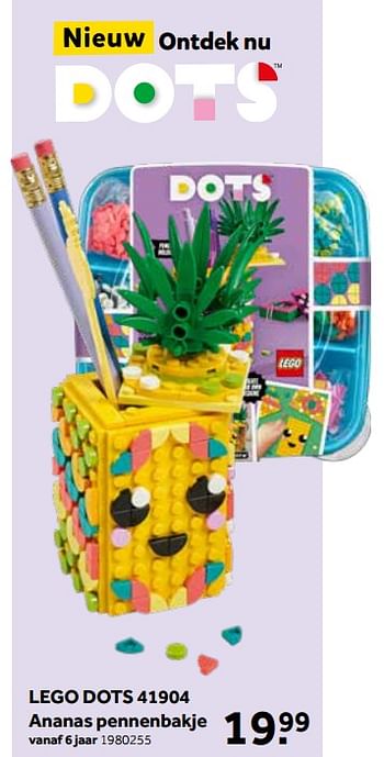 Aanbiedingen Lego dots 41904 ananas pennenbakje - Lego - Geldig van 02/03/2020 tot 15/03/2020 bij Intertoys