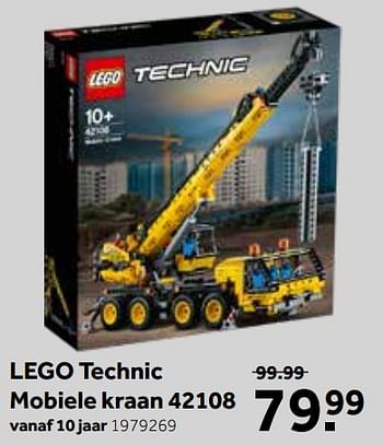 Aanbiedingen Lego technic mobiele kraan 42108 - Lego - Geldig van 02/03/2020 tot 15/03/2020 bij Intertoys