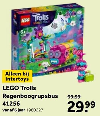 Aanbiedingen Lego trolls regenboogrupsbus 41256 - Lego - Geldig van 02/03/2020 tot 15/03/2020 bij Intertoys