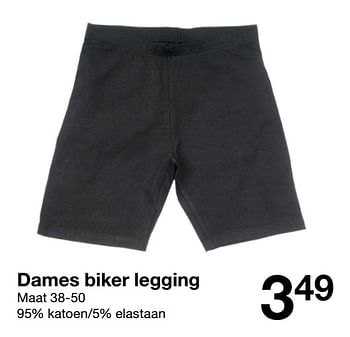 Aanbiedingen Dames biker legging - Huismerk - Zeeman  - Geldig van 29/02/2020 tot 13/03/2020 bij Zeeman
