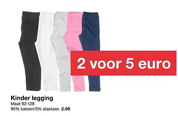 Aanbiedingen Kinder legging - Huismerk - Zeeman  - Geldig van 29/02/2020 tot 13/03/2020 bij Zeeman