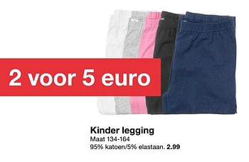 Aanbiedingen Kinder legging - Huismerk - Zeeman  - Geldig van 29/02/2020 tot 13/03/2020 bij Zeeman