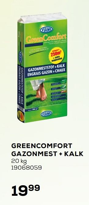 Aanbiedingen Greencomfort gazonmest + kalk - Viano - Geldig van 06/03/2020 tot 31/03/2020 bij Supra Bazar