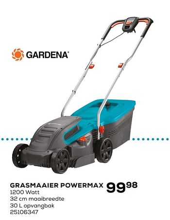 Aanbiedingen Gardena grasmaaier powermax - Gardena - Geldig van 06/03/2020 tot 31/03/2020 bij Supra Bazar