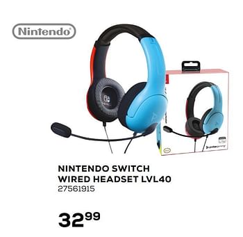 Aanbiedingen Nintendo switch wired headset lvl40 - Nintendo - Geldig van 06/03/2020 tot 31/03/2020 bij Supra Bazar