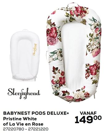 Aanbiedingen Babynest pods deluxe+ pristine white of la vie en rose - Sleepyhead - Geldig van 06/03/2020 tot 31/03/2020 bij Supra Bazar