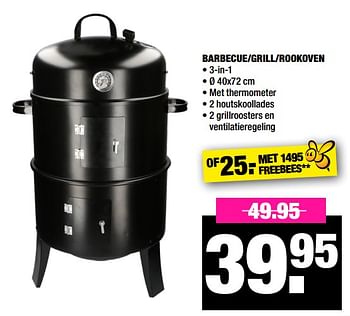 Aanbiedingen Barbecue-grill-rookoven - Huismerk - Big Bazar - Geldig van 09/03/2020 tot 22/03/2020 bij Big Bazar