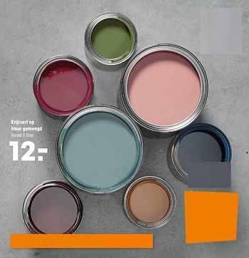 Aanbiedingen Krijtverf op kleur gemengd - Huismerk - Kwantum - Geldig van 16/03/2020 tot 27/09/2020 bij Kwantum