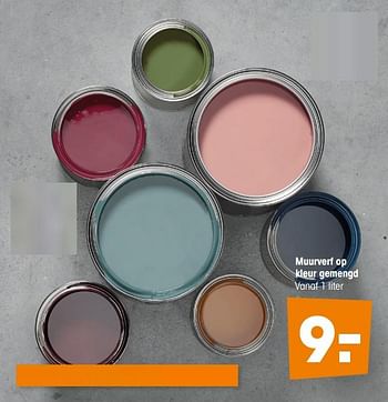 Aanbiedingen Muurverf op kleur gemengd - Huismerk - Kwantum - Geldig van 16/03/2020 tot 27/09/2020 bij Kwantum