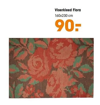 Aanbiedingen Vloerkleed flora - Huismerk - Kwantum - Geldig van 16/03/2020 tot 27/09/2020 bij Kwantum