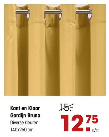Aanbiedingen Kant en klaar gordijn bruno - Huismerk - Kwantum - Geldig van 16/03/2020 tot 29/03/2020 bij Kwantum