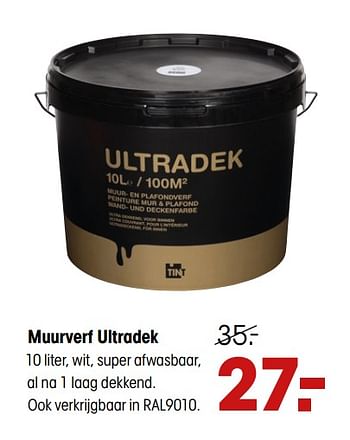 Aanbiedingen Muurverf ultradek - Huismerk - Kwantum - Geldig van 30/03/2020 tot 12/04/2020 bij Kwantum