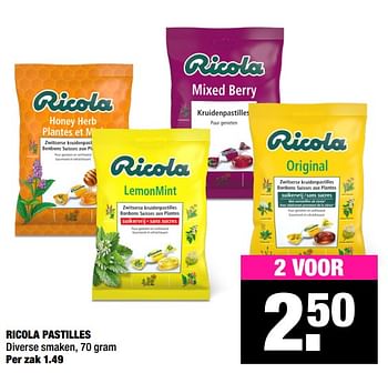 Aanbiedingen Ricola pastilles - Ricola - Geldig van 23/03/2020 tot 05/04/2020 bij Big Bazar