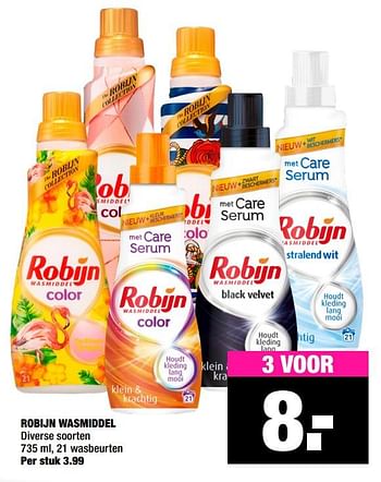 Aanbiedingen Robijn wasmiddel - Robijn - Geldig van 23/03/2020 tot 05/04/2020 bij Big Bazar