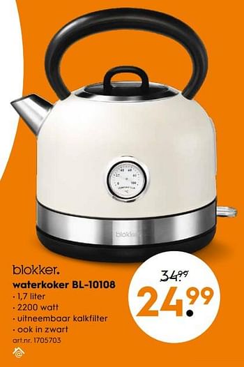 Aanbiedingen Blokker waterkoker bl-10108 - Huismerk - Blokker - Geldig van 16/03/2020 tot 29/03/2020 bij Blokker