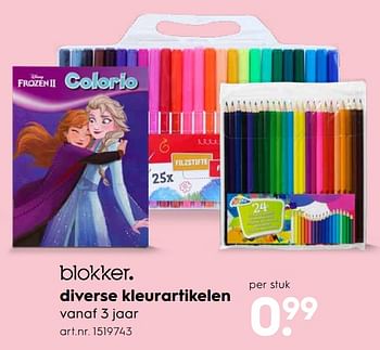 Aanbiedingen Diverse kleurartikelen - Huismerk - Blokker - Geldig van 16/03/2020 tot 29/03/2020 bij Blokker
