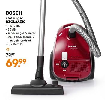Aanbiedingen Bosch stofzuiger bzgl2a310 - Bosch - Geldig van 16/03/2020 tot 29/03/2020 bij Blokker