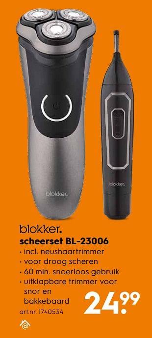 Aanbiedingen Blokker scheerset bl-23006 - Huismerk - Blokker - Geldig van 16/03/2020 tot 29/03/2020 bij Blokker