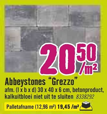 Aanbiedingen Abbeystones grezzo - Huismerk Hornbach - Geldig van 09/03/2020 tot 29/03/2020 bij Hornbach