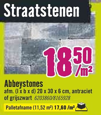 Aanbiedingen Abbeystones - Huismerk Hornbach - Geldig van 09/03/2020 tot 29/03/2020 bij Hornbach