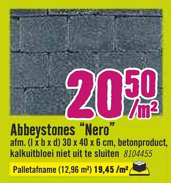 Aanbiedingen Abbeystones nero - Huismerk Hornbach - Geldig van 09/03/2020 tot 29/03/2020 bij Hornbach