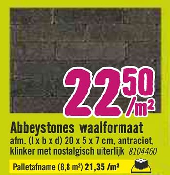 Aanbiedingen Abbeystones waalformaat - Huismerk Hornbach - Geldig van 09/03/2020 tot 29/03/2020 bij Hornbach