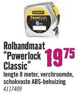 Aanbiedingen Rolbandmaat powerlock classic - Stanley - Geldig van 09/03/2020 tot 29/03/2020 bij Hornbach