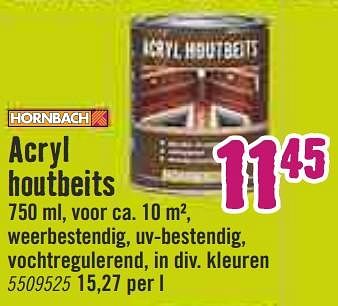 Aanbiedingen Acryl houtbeits - Huismerk Hornbach - Geldig van 09/03/2020 tot 29/03/2020 bij Hornbach