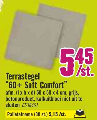 Aanbiedingen Terrastegel 60+ soft comfort - Huismerk Hornbach - Geldig van 09/03/2020 tot 29/03/2020 bij Hornbach
