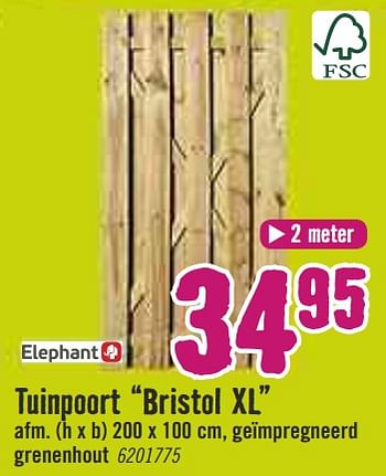 Aanbiedingen Tuinpoort bristol xl - Elephant - Geldig van 09/03/2020 tot 29/03/2020 bij Hornbach