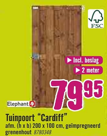 Aanbiedingen Tuinpoort cardiff - Elephant - Geldig van 09/03/2020 tot 29/03/2020 bij Hornbach