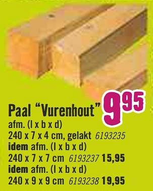 Aanbiedingen Paal vurenhout - Huismerk Hornbach - Geldig van 09/03/2020 tot 29/03/2020 bij Hornbach