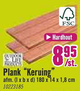 Aanbiedingen Plank keruing - Huismerk Hornbach - Geldig van 09/03/2020 tot 29/03/2020 bij Hornbach