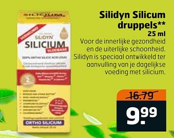 Aanbiedingen Silidyn silicum druppels - Silidyn - Geldig van 16/03/2020 tot 29/03/2020 bij Trekpleister
