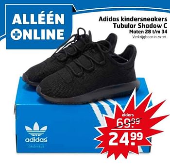 Aanbiedingen Adidas kindersneakers tubular shadow c - Adidas - Geldig van 16/03/2020 tot 29/03/2020 bij Trekpleister