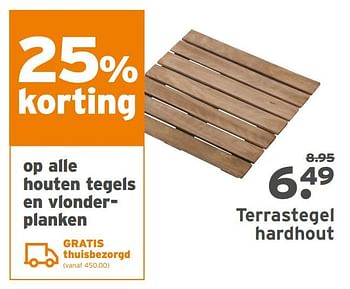 Aanbiedingen Terrastegel hardhout - Huismerk - Gamma - Geldig van 16/03/2020 tot 29/03/2020 bij Gamma
