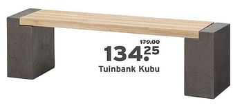 Aanbiedingen Tuinbank kubu - Huismerk - Gamma - Geldig van 16/03/2020 tot 29/03/2020 bij Gamma