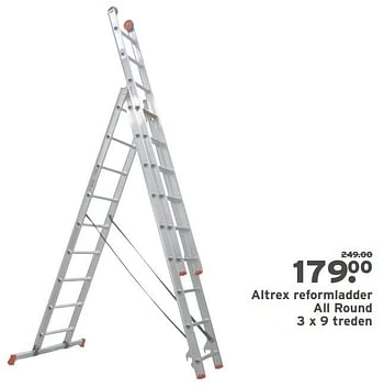 Aanbiedingen Altrex reformladder all round 3 x 9 treden - Altrex - Geldig van 16/03/2020 tot 29/03/2020 bij Gamma