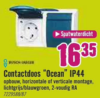 Aanbiedingen Contactdoos ocean ip44 - Busch-Jaeger - Geldig van 09/03/2020 tot 29/03/2020 bij Hornbach