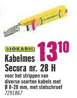 Aanbiedingen Kabelmes secura nr. 28 h - Jokar - Geldig van 09/03/2020 tot 29/03/2020 bij Hornbach