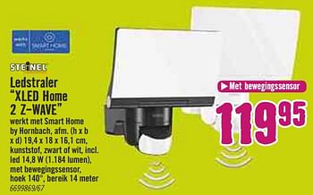 Aanbiedingen Ledstraler xled home 2 z-wave - Steinel - Geldig van 09/03/2020 tot 29/03/2020 bij Hornbach