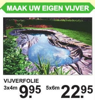 Aanbiedingen Maak uw eigen vijver vijverfolie - Waterland - Geldig van 23/03/2020 tot 13/04/2020 bij Van Cranenbroek