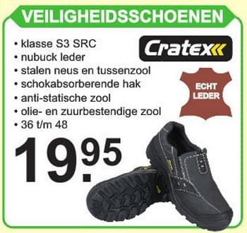 Aanbiedingen Veiligheidsschoenen - Cratex - Geldig van 23/03/2020 tot 13/04/2020 bij Van Cranenbroek