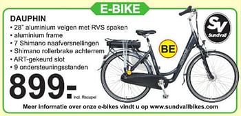 Aanbiedingen E-bike dauphin - Sundvall - Geldig van 23/03/2020 tot 13/04/2020 bij Van Cranenbroek